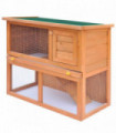 vidaXL Outdoor Rabbit Hutch Small Animal House Pet Cage 1 Door Wood