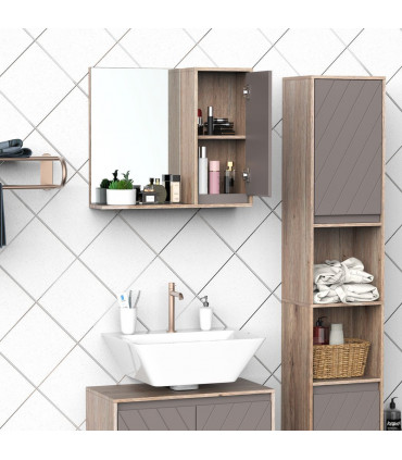 Wall Mount Mirror Cabinet Shelf Storage