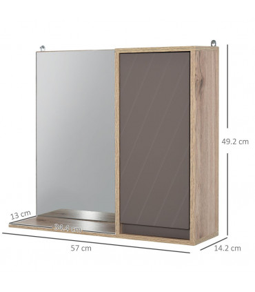 Wall Mount Mirror Cabinet Shelf Storage