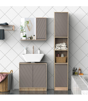 Wall Mount Mirror Cabinet Shelf Storage