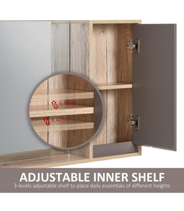 Wall Mount Mirror Cabinet Shelf Storage