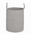 HOMCOM 36L Cotton Rope Laundry Basket with Handles for Pillows Clothes Grey