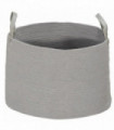 HOMCOM 88L Cotton Rope Laundry Basket with Handles for Pillows Clothes Grey