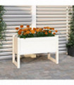 Planter White 78x40x52 cm Solid Wood Pine