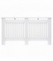 HOMCOM Radiator Cover Painted Slatted MDF Cabinet Lined Grill 152x19x81cm