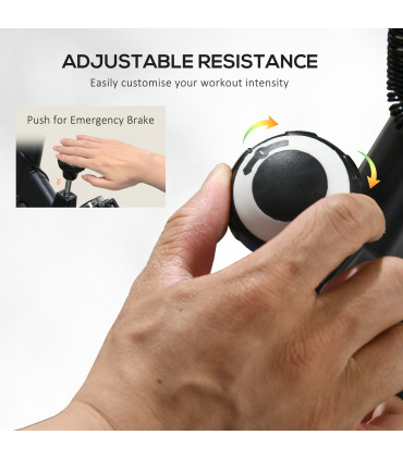 HOMCOM 8kg Flywheel Exercise Bike with Adjustable Height, Resistance, Black