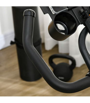 HOMCOM 8kg Flywheel Exercise Bike with Adjustable Height, Resistance, Black