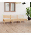 3 Piece Garden Lounge Set Solid Pinewood