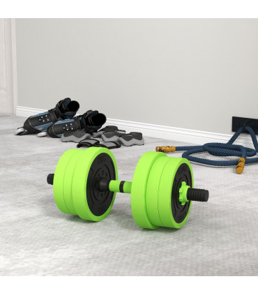 4-in-1 Weight Dumbbells Set, Barbell, Kettlebell, Push Up Stand, 20kg