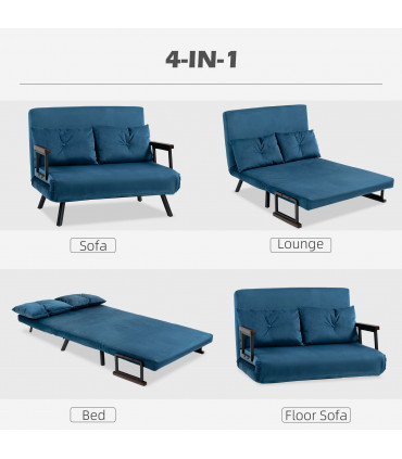 AIYAPLAY Kids Sofa Set with Footrest for Playroom Bedroom, Blue