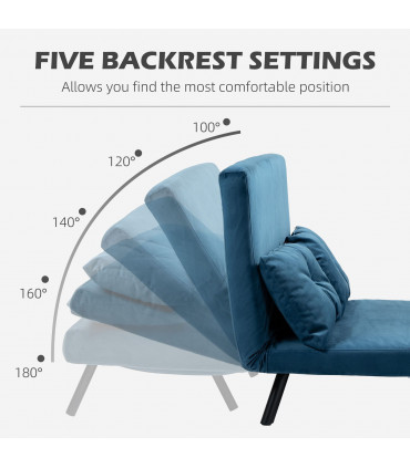 AIYAPLAY Kids Sofa Set with Footrest for Playroom Bedroom, Blue