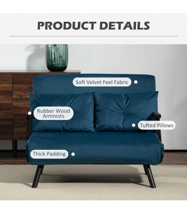 AIYAPLAY Kids Sofa Set with Footrest for Playroom Bedroom, Blue