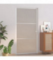 Interior Door 102.5x201.5 cm White Matt Glass and Aluminium