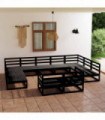 vidaXL 11 Piece Garden Lounge Set Solid Pinewood