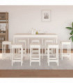 vidaXL 9 Piece Bar Set White Solid Wood Pine