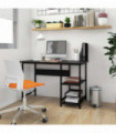 vidaXL Computer Desk Black 105x55x72 cm MDF and Metal