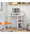 vidaXL Computer Desk White 80x40x72 cm MDF and Metal