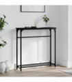 vidaXL Console Table Black 75x19.5x75 cm Engineered Wood