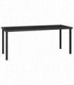 Garden Dining Table Black 180x70x73 cm Poly Rattan