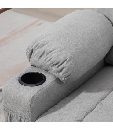 HOMCOM Riser and Recliner Chair w/ Remote, Lift Chair for Elderly, Light Grey