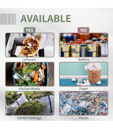 160L Outdoor Tumbling Compost Bin w/ Dual Chamber, Sliding Doors, Black