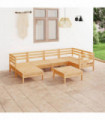 7 Piece Garden Lounge Set Solid Pinewood