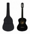 vidaXL 8 Piece Classical Guitar Beginner Set Black 1/2 34"
