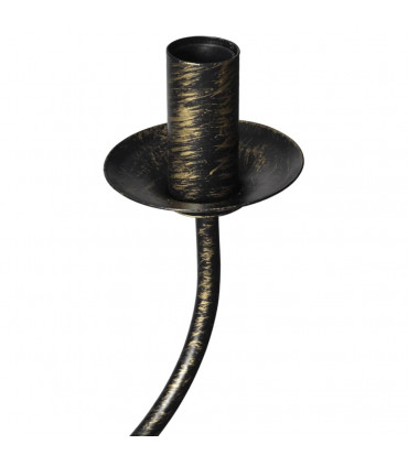 Antique Black Metal Chandelier 8 x E14 Bulbs