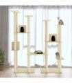 Cat Tree with Sisal Scratching Posts Cream 174 cm