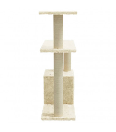 Cat Tree with Sisal Scratching Posts Cream 70 cm