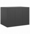 Garden Cushion Box PE Rattan 145x100x103 cm Black