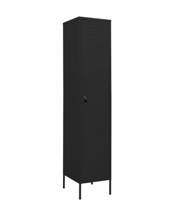 Locker Cabinet Black 35x46x180 cm Steel