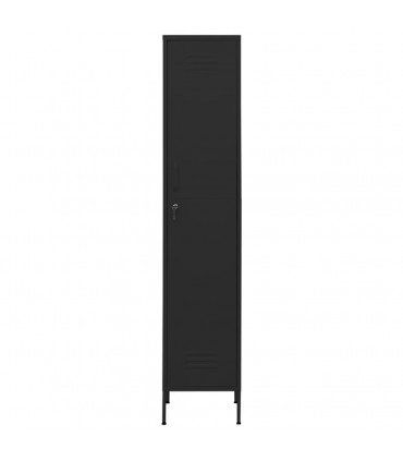 Locker Cabinet Black 35x46x180 cm Steel