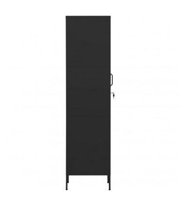 Locker Cabinet Black 35x46x180 cm Steel