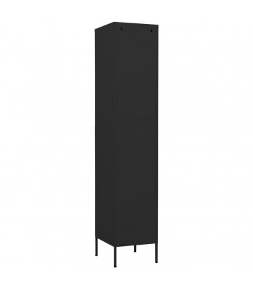 Locker Cabinet Black 35x46x180 cm Steel