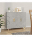 Sideboard Concrete Grey 90x34x80 cm Engineered Wood
