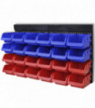 2 pcs Blue & Red Wall Mounted Garage Tool Organiser