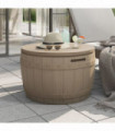 vidaXL 3-in-1 Garden Storage Box Light Brown Polypropylene