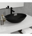 Basin Glass 50x37x14 cm Black
