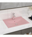 vidaXL Luxury Basin with Faucet Hole Matt Pink 60x46 cm Ceramic