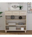 vidaXL Console Table HAMAR Honey Brown 90x35x90 cm Solid Wood Pine