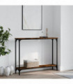 vidaXL Console Table Smoked Oak 100x22.5x75 cm Engineered Wood
