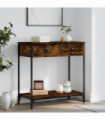 vidaXL Console Table Smoked Oak 75x34.5x75 cm Engineered Wood