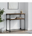 vidaXL Console Table Smoked Oak 75x35.5x75 cm Engineered Wood
