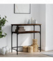 vidaXL Console Table Smoked Oak 75x35.5x75 cm Engineered Wood