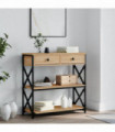 vidaXL Console Table Sonoma Oak 75x28x75 cm Engineered Wood