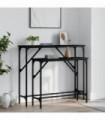 vidaXL Console Tables 2 pcs Black Engineered Wood