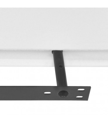 2 White MDF Floating Wall Display Shelves Book/DVD Storage