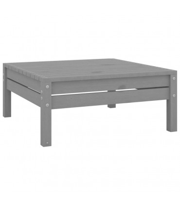 7 Piece Garden Lounge Set Solid Pinewood Grey