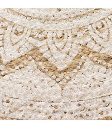 Area Rug Braided Jute Printed 120 cm Round